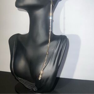 Crystal Avenue Rhinestone Long Elegant Gold and Silver Drop Bling Earrings